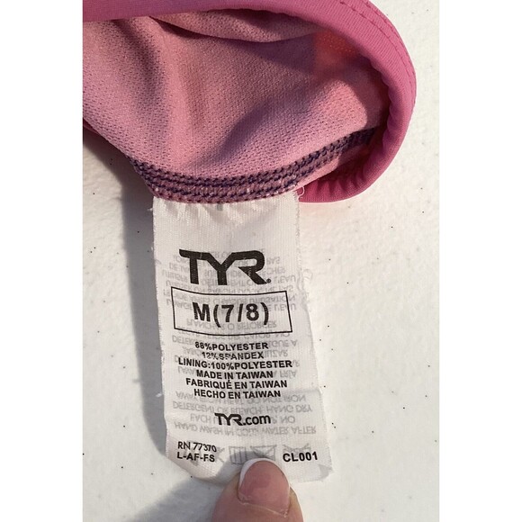 TYR Sport Girls' Mustache Bears Racerback Swimsuit Size 7/8 Medium Bathing Suit - Picture 3 of 5